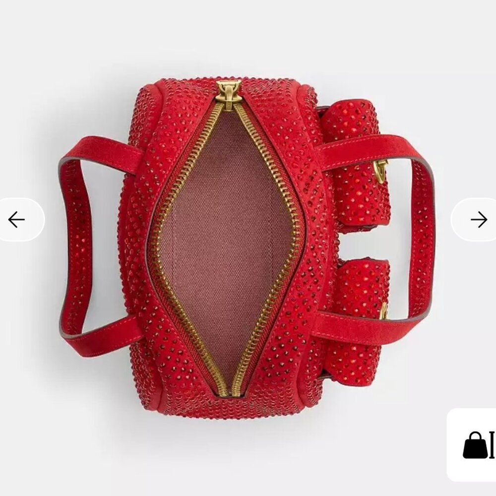 Coach Twin Turnlock Bag 20 Red Crystal Limited Edition CDT22 NWT - Picture 8 of 9